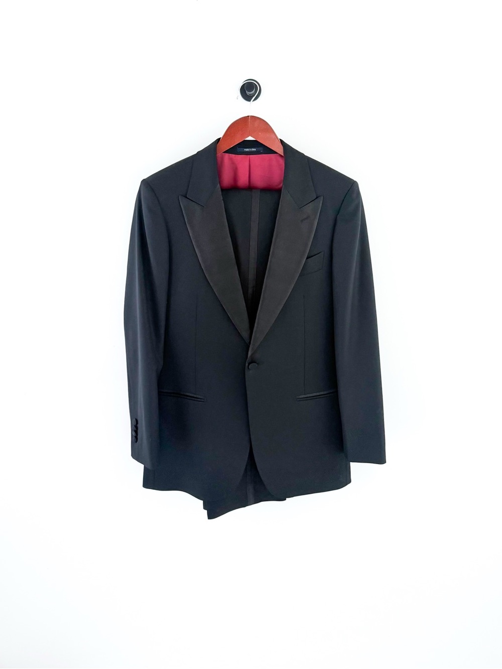 Suitsupply New Verona Men's Black Satin Lapel Tuxedo Suit Jacket Pants 38R - Picture 3 of 16